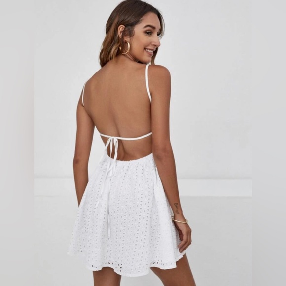 SHEIN VCAY Tied Backless Schiffy Cami Dress - Picture 2 of 6